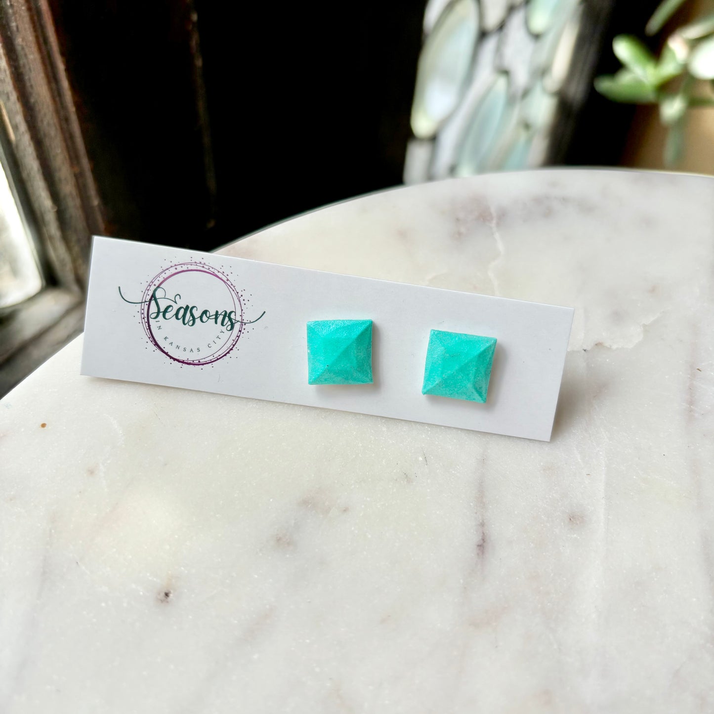 Jewel Stud | Square | Summer and Winter