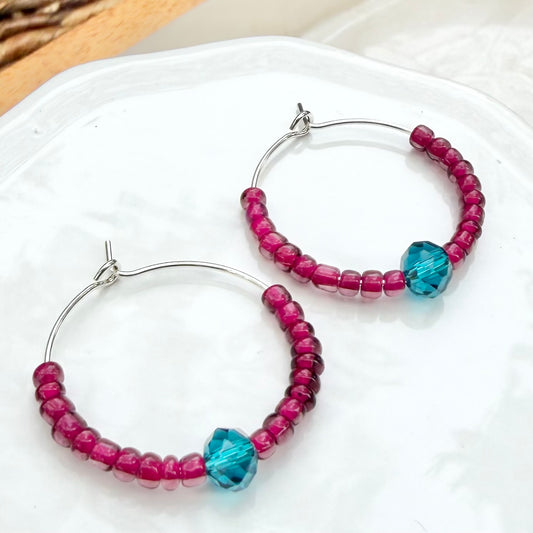 Malia | Turquoise Blue and Fuchsia | Winter