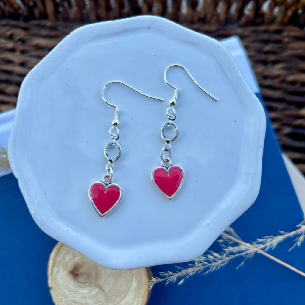 Heart Dangles | Raspberry | Winter and Summer
