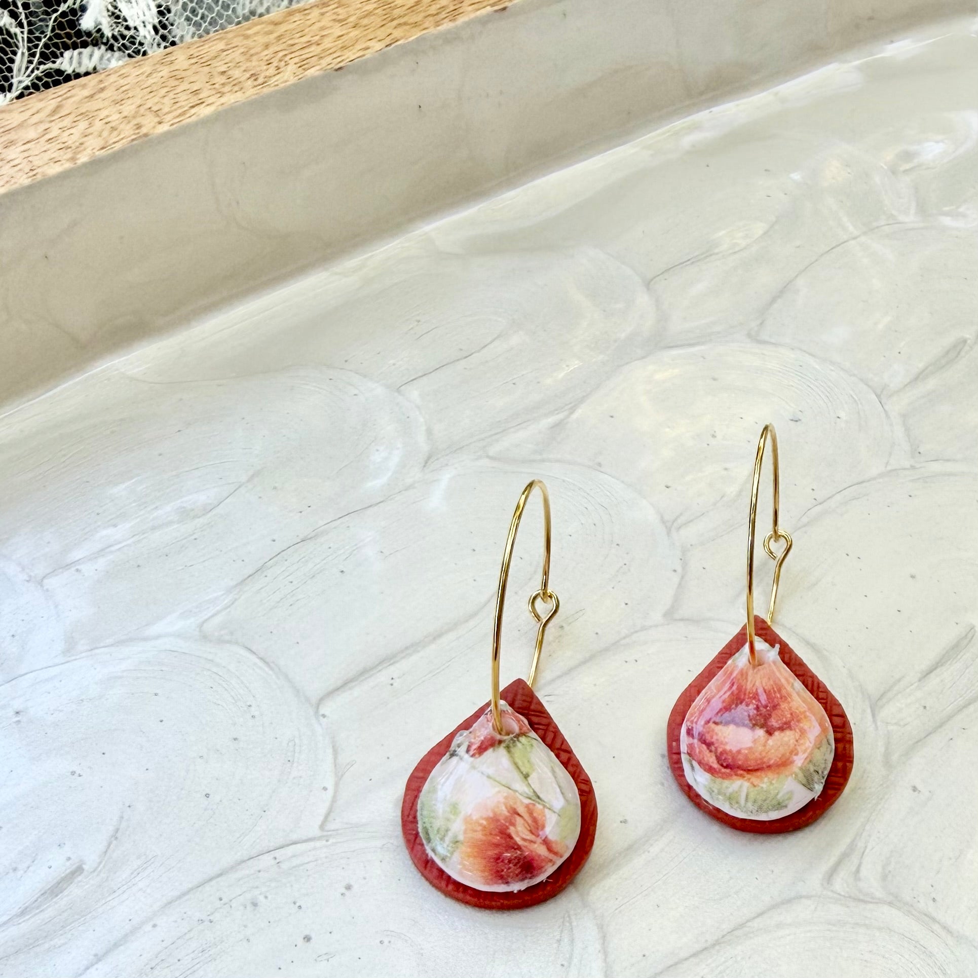 Gwen | Teardrop Hoops | Autumn