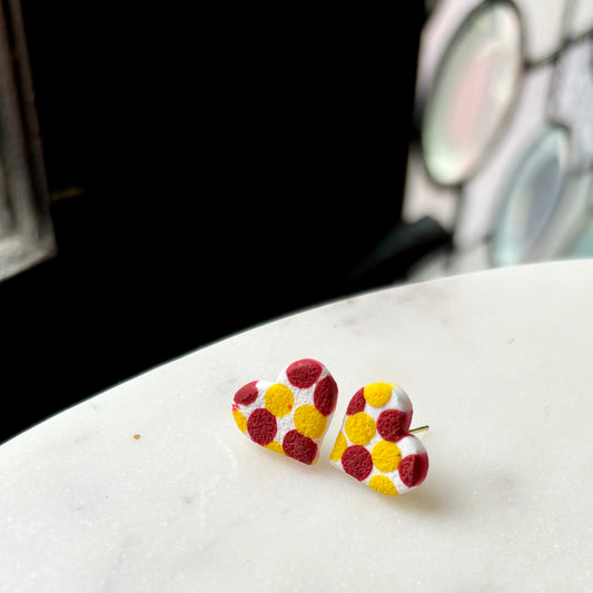 Dotted Heart Studs