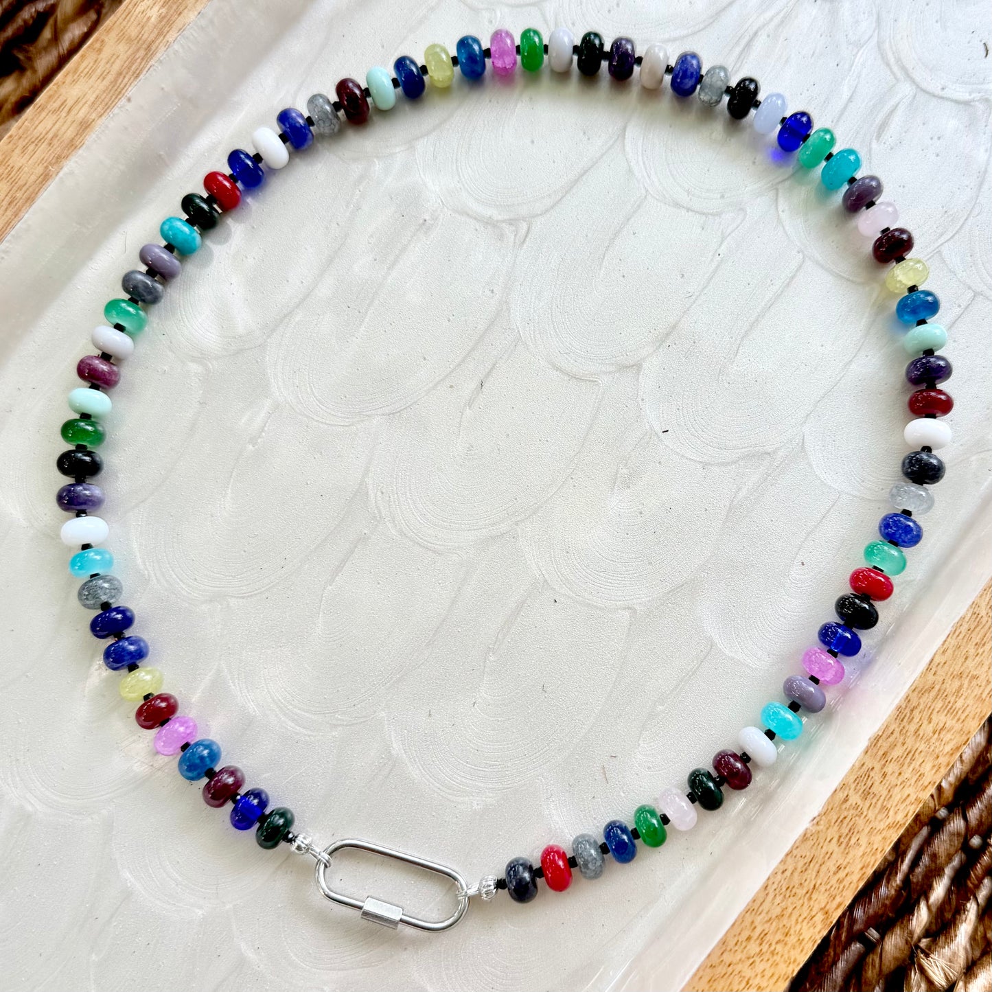 Ava | Scattered Multi with Black Faceted Spacers | Winter