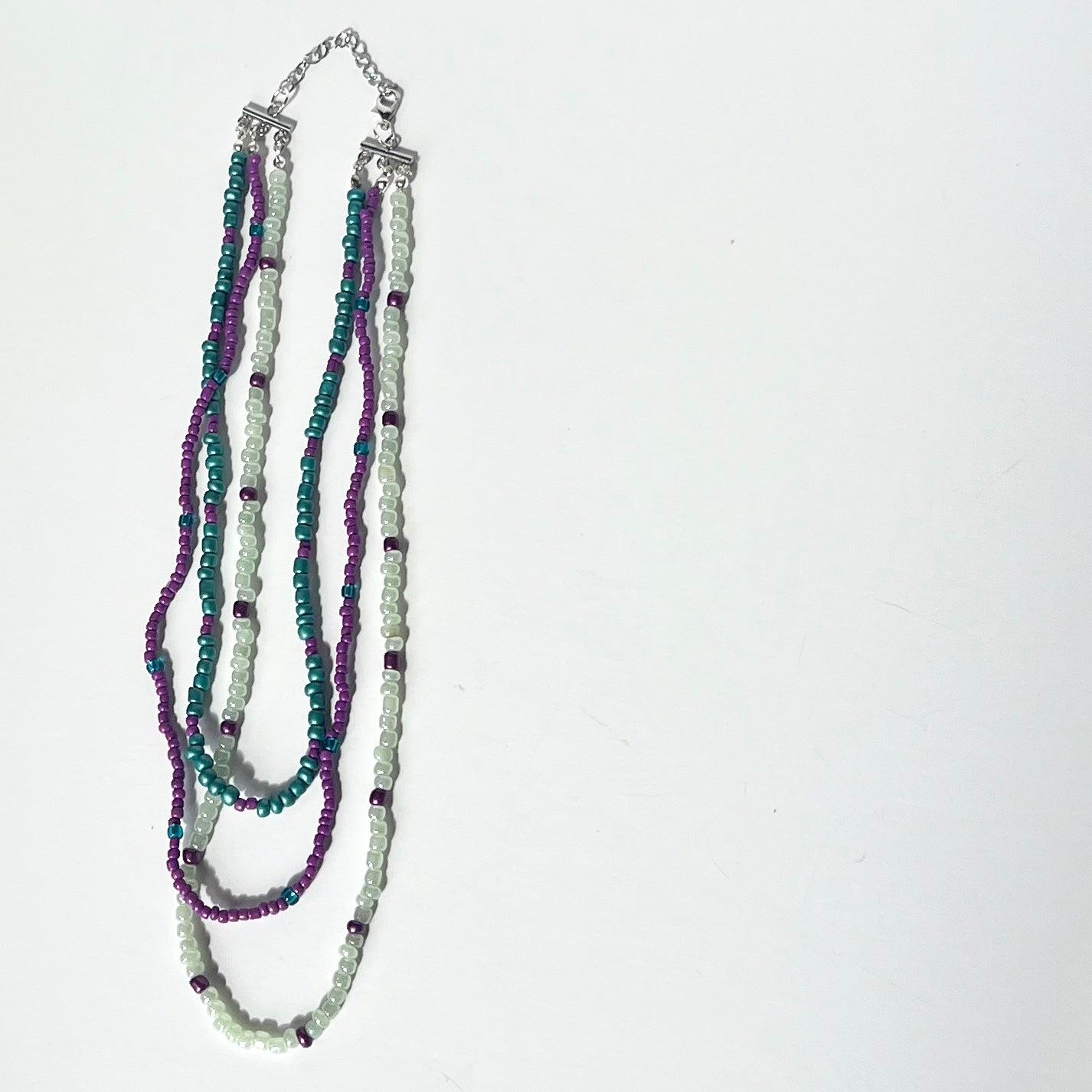 Tessa | Necklace | Plum, Pastel Jade, Jade | Summer