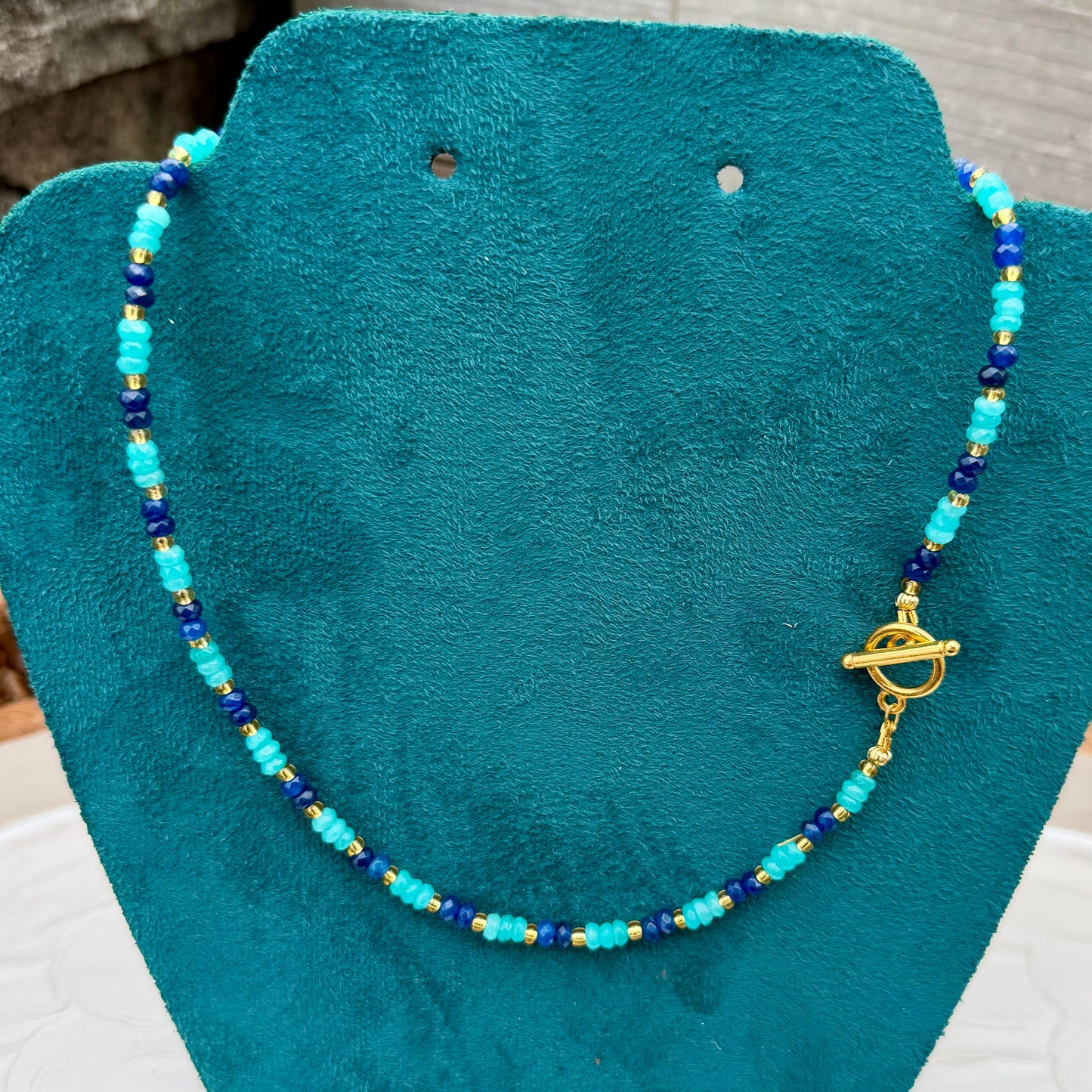 Luciana | Bright Navy and Aquamarine | Spring