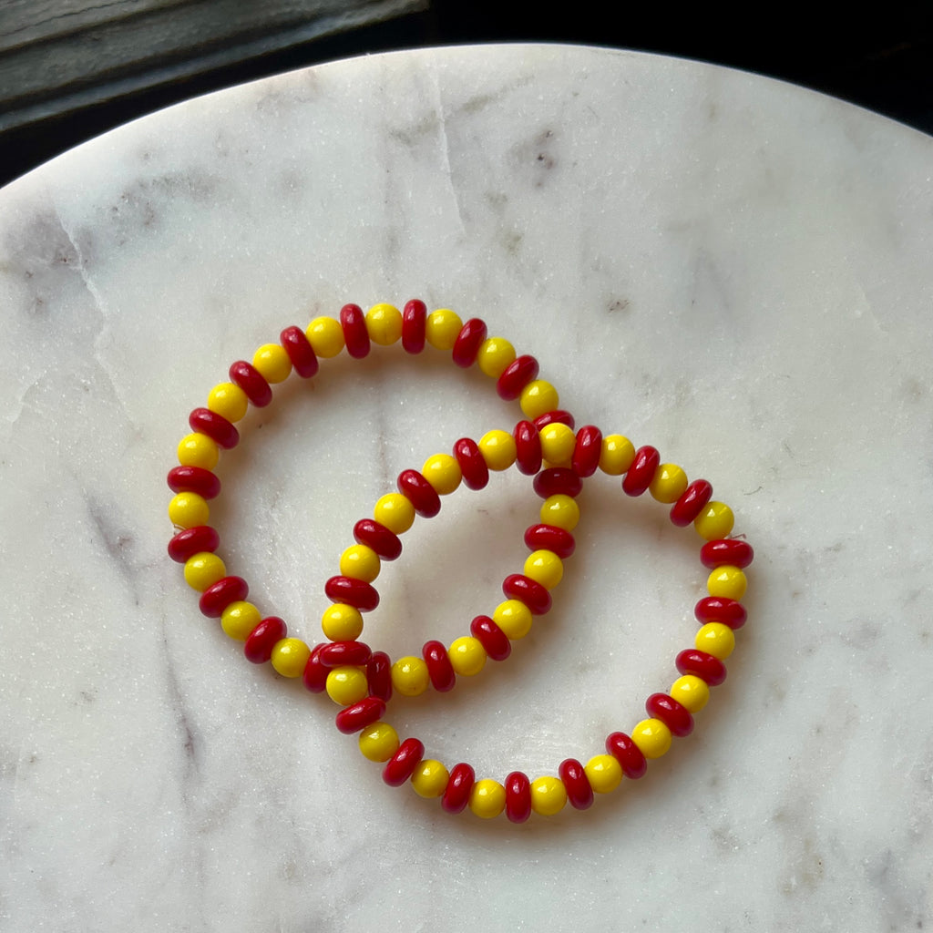 KC Football | Flat Red Small Yellow