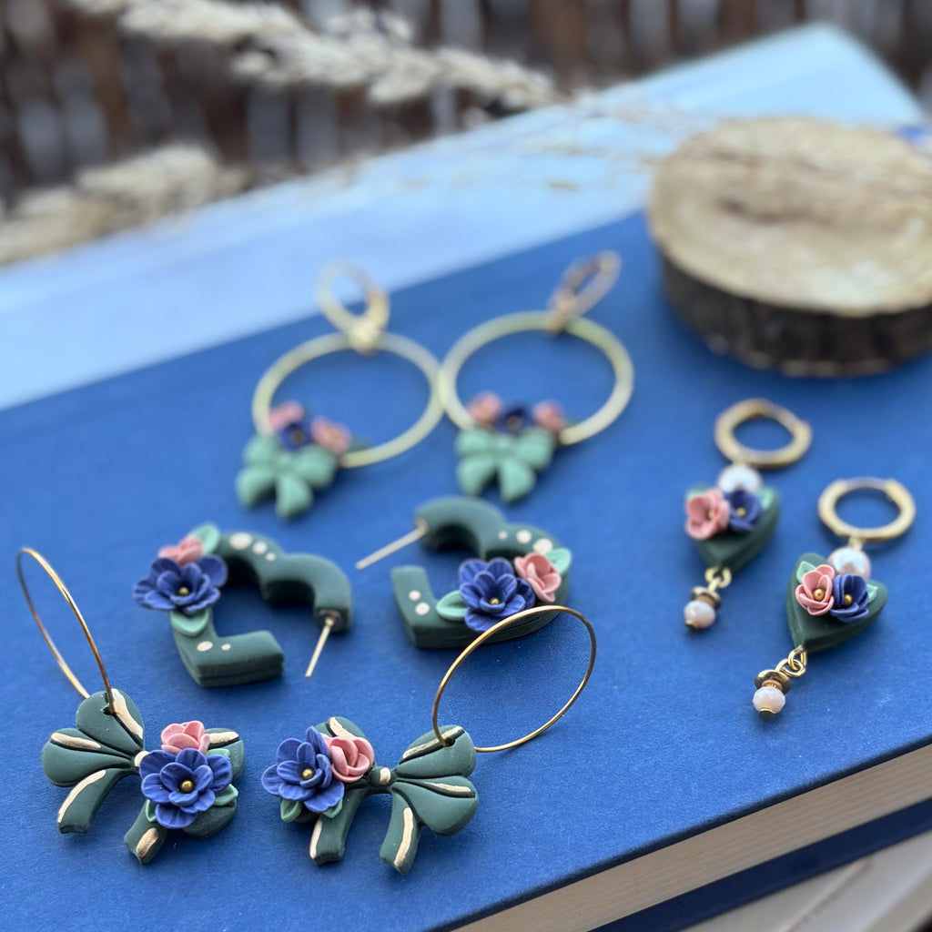 Lyla | Bow Hoops | Autumn