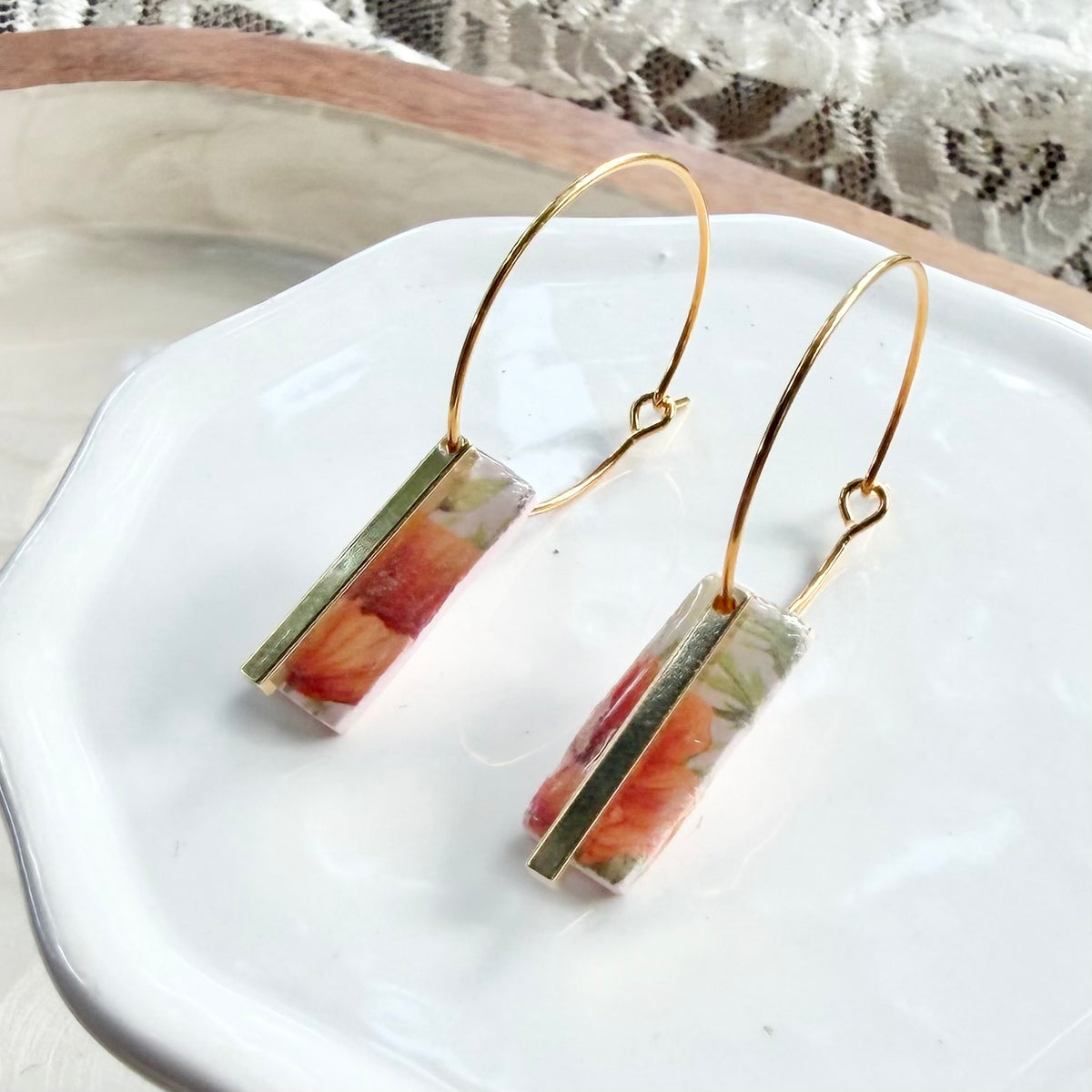 Gwen | Rectangle Hoops | Autumn