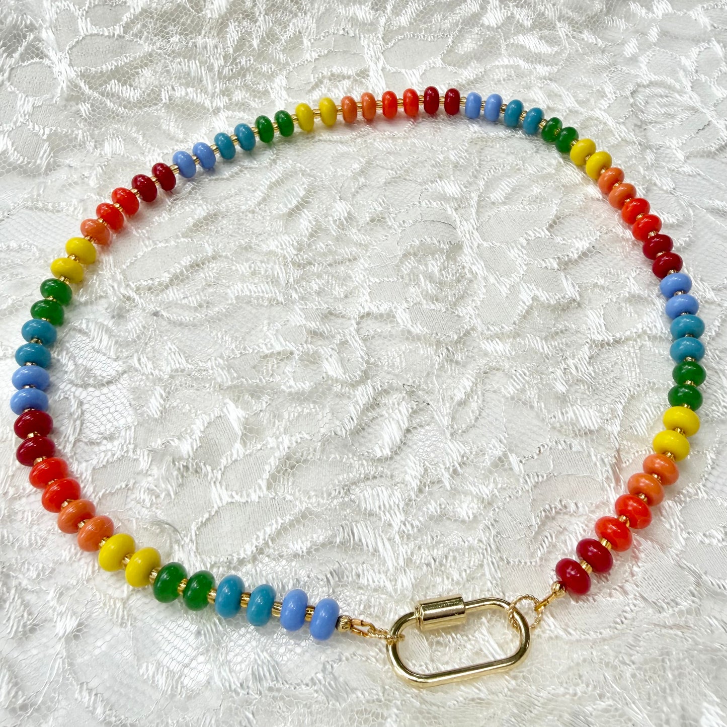 Ava | Rainbow with Gold Spacers | Bright Spring