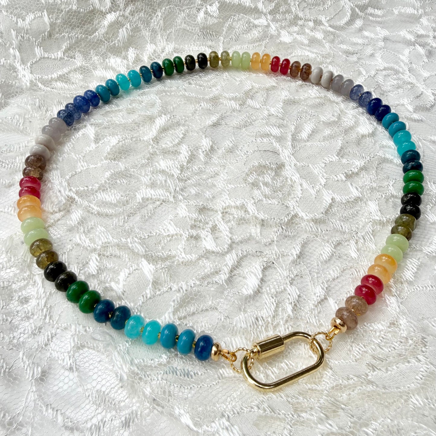Ava | Multicolor with Gold Spacers | Dark Autumn