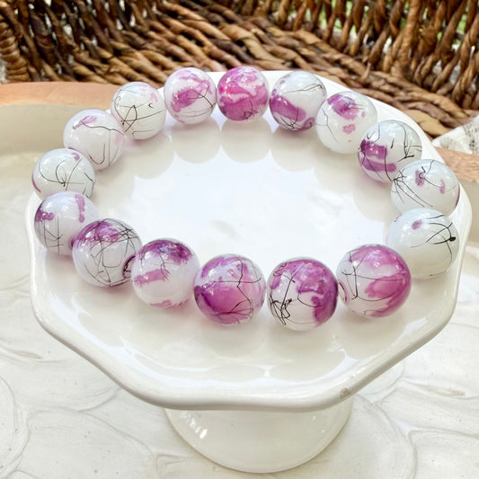 Mabel | Plum and Soft White Floral | Summer