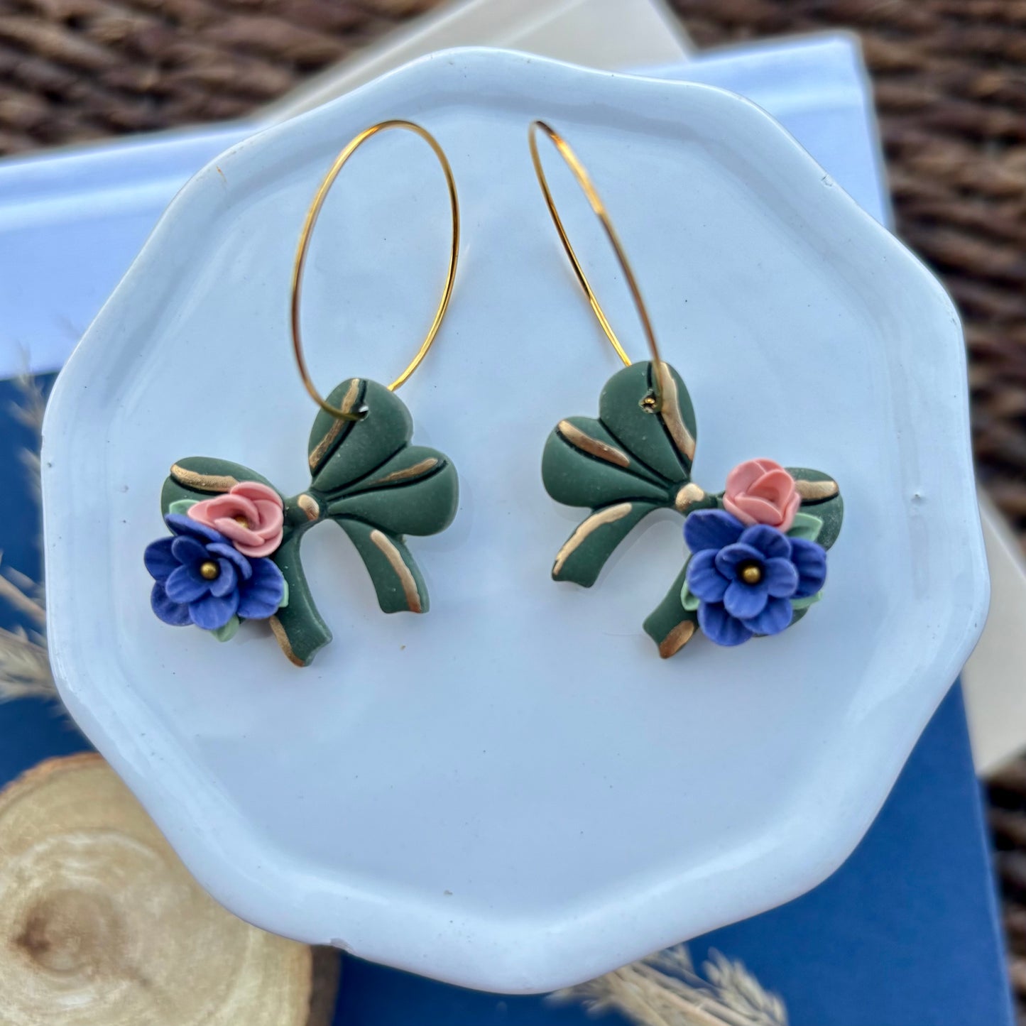 Lyla | Bow Hoops | Autumn