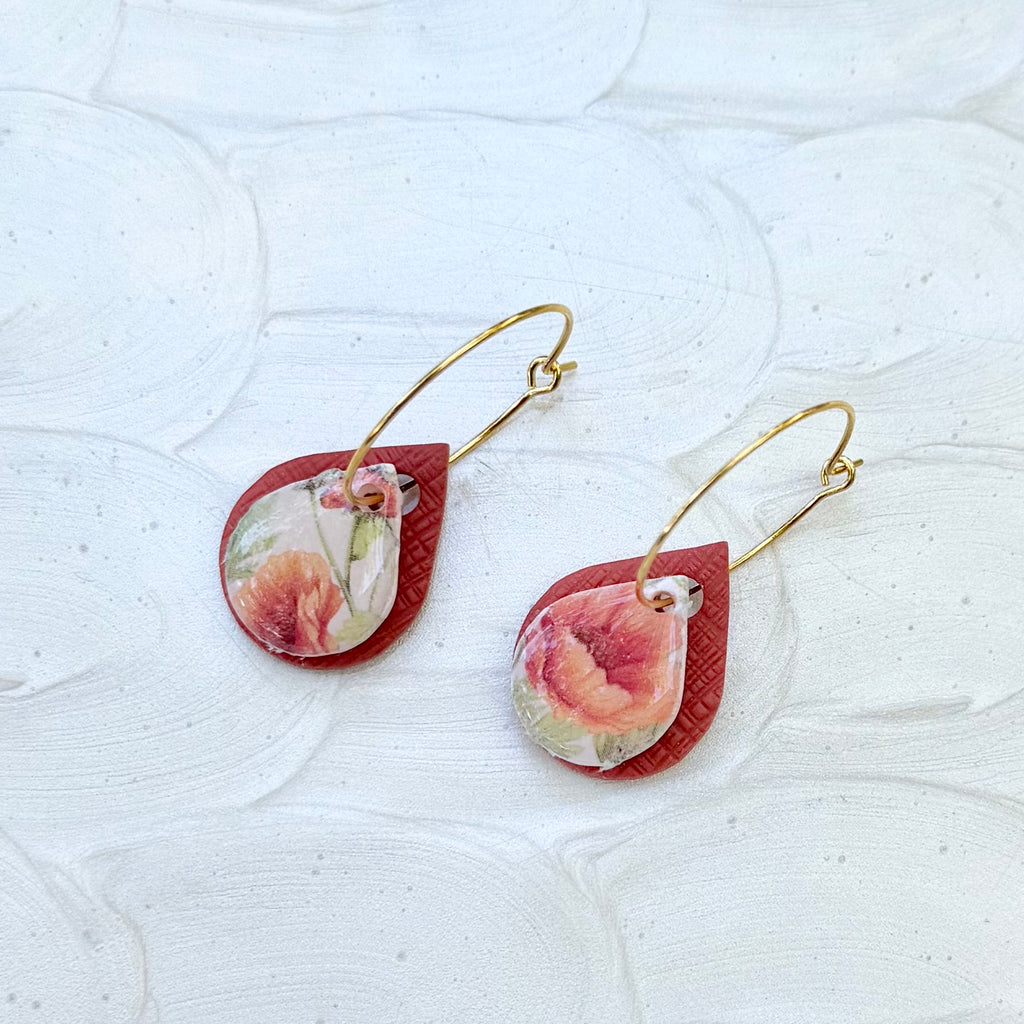 Gwen | Teardrop Hoops | Autumn