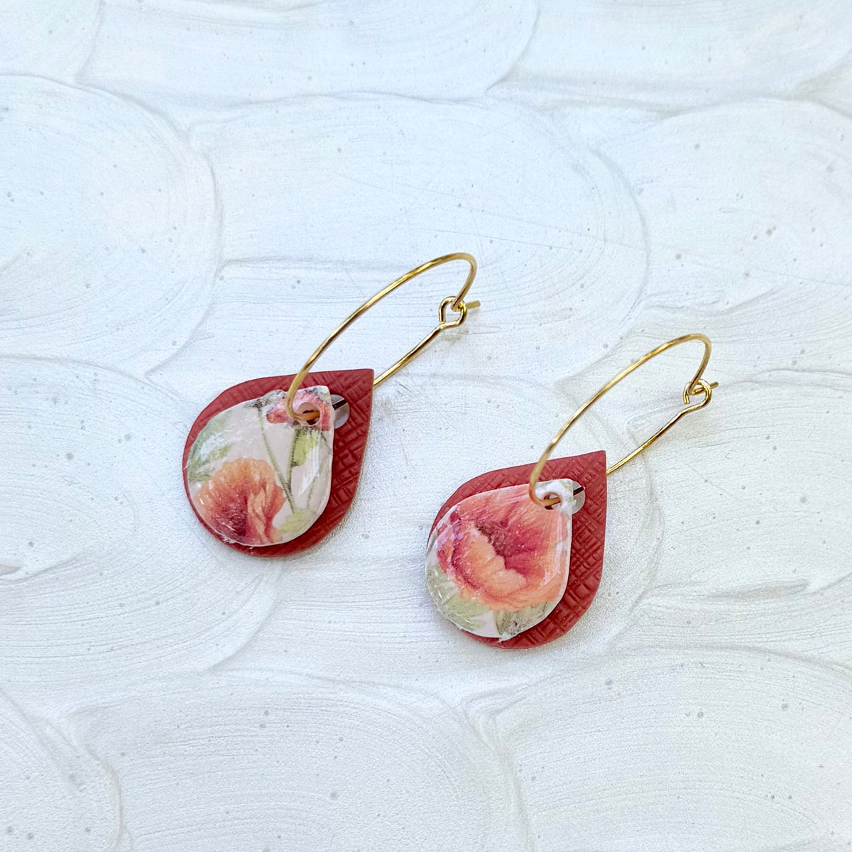 Gwen | Teardrop Hoops | Autumn
