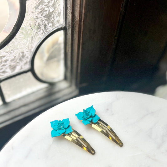 Delaney | Barrettes | Aquamarine | Spring