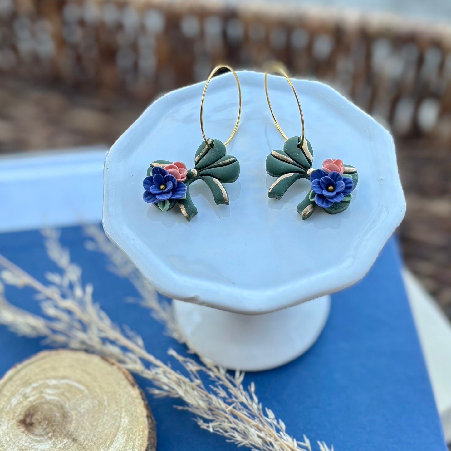 Lyla | Bow Hoops | Autumn