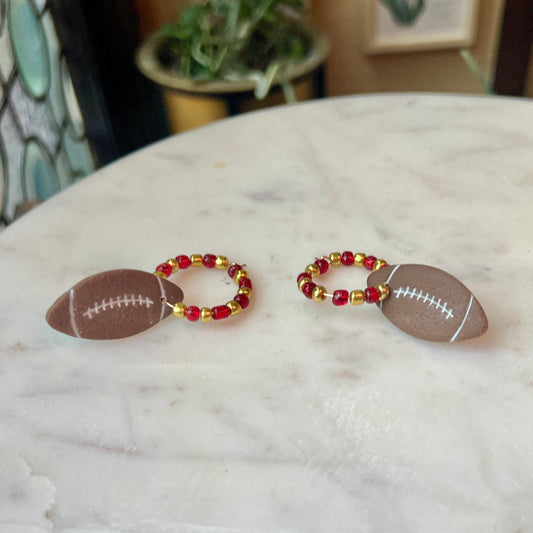 KC Football | Beaded Hoops | Spring and Autumn