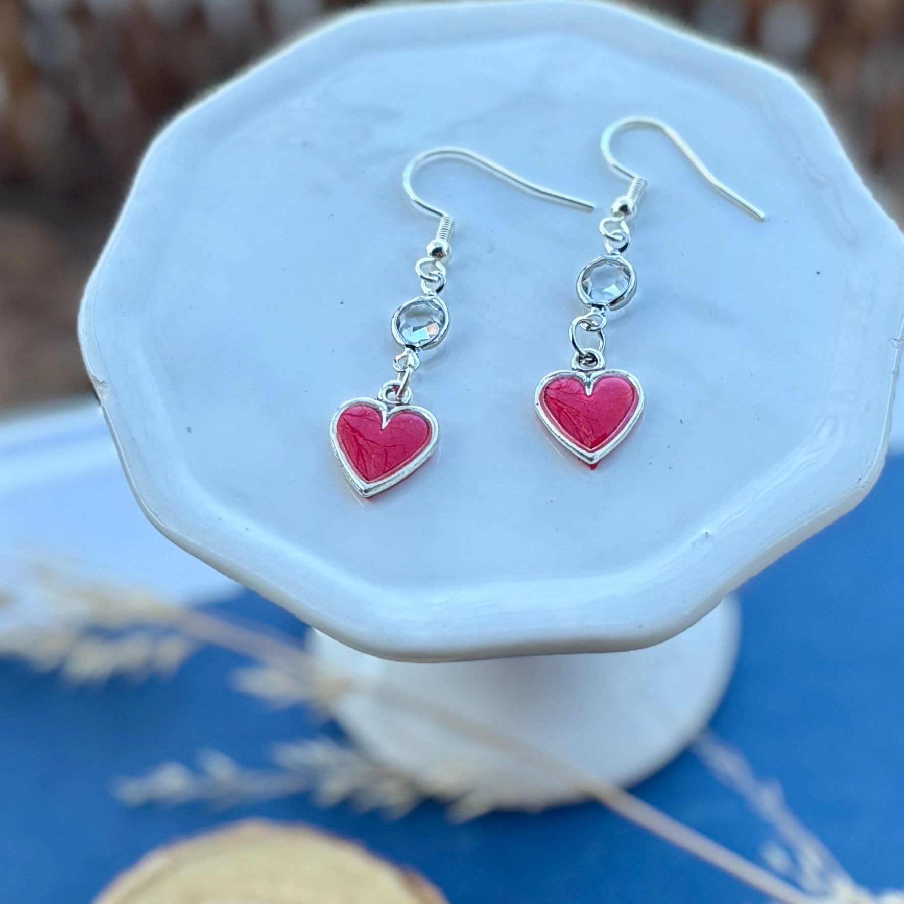 Heart Dangles | Raspberry | Winter and Summer