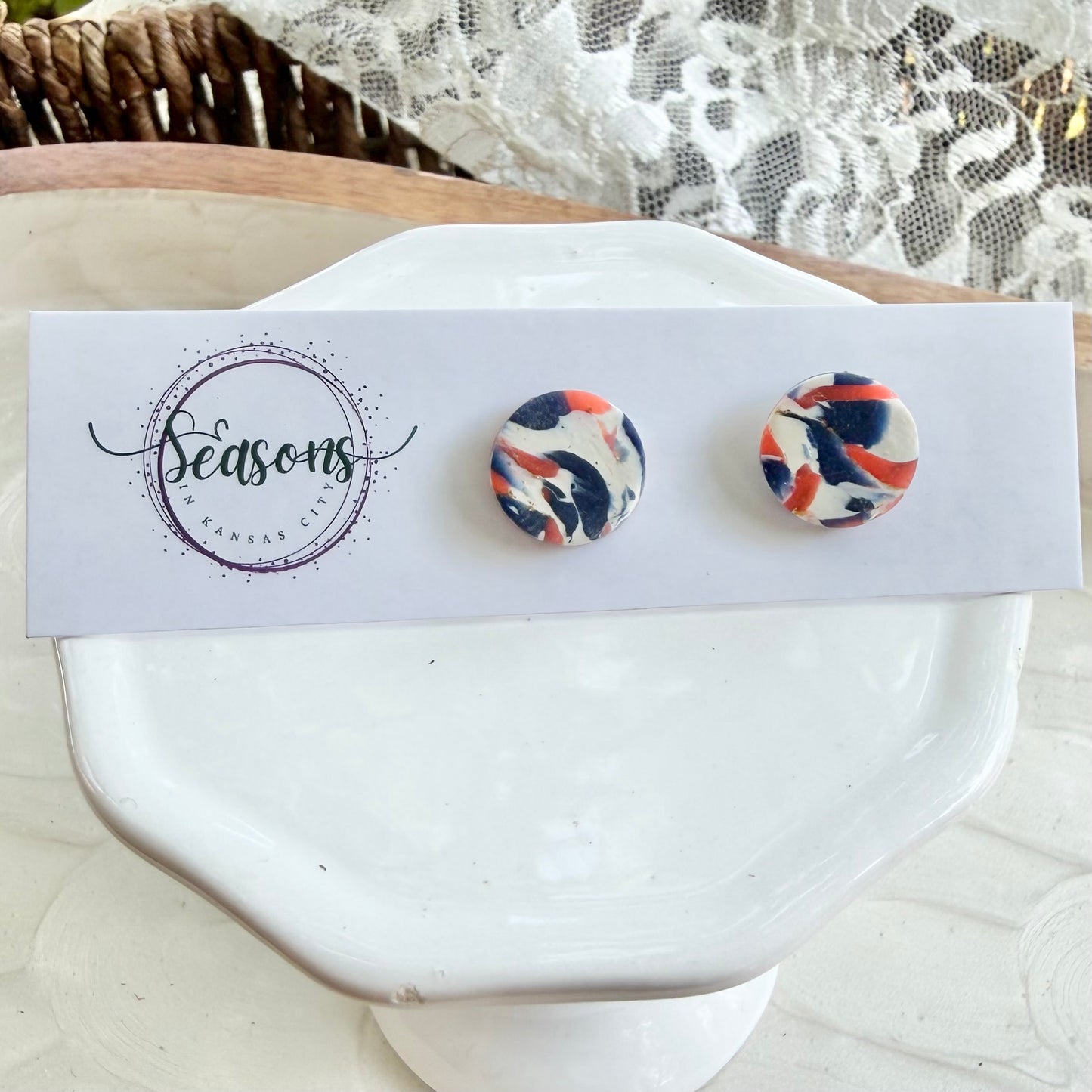 Betty II | Swirled Studs | Spring