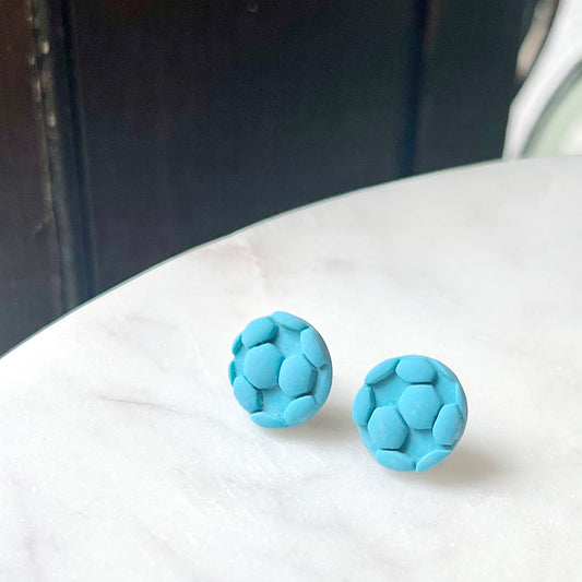 Current | Teal Soccer Ball Stud | Kansas City Current