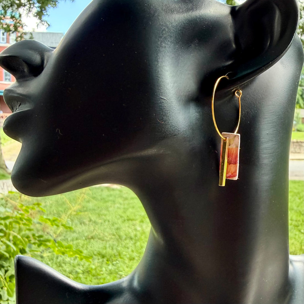 Gwen | Rectangle Hoops | Autumn