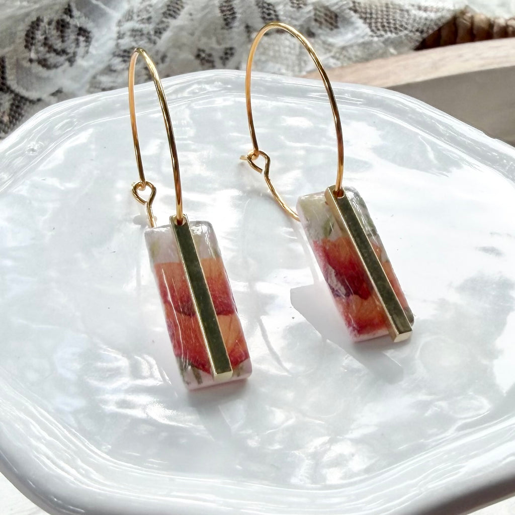 Gwen | Rectangle Hoops | Autumn