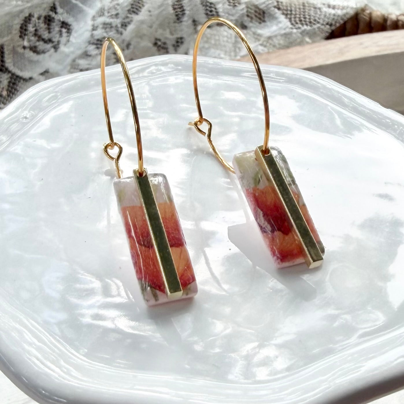 Gwen | Rectangle Hoops | Autumn