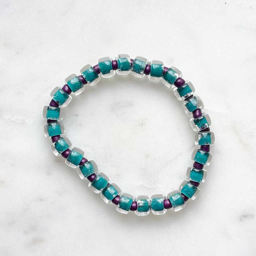 Wren | Sea Green and Plum | Summer