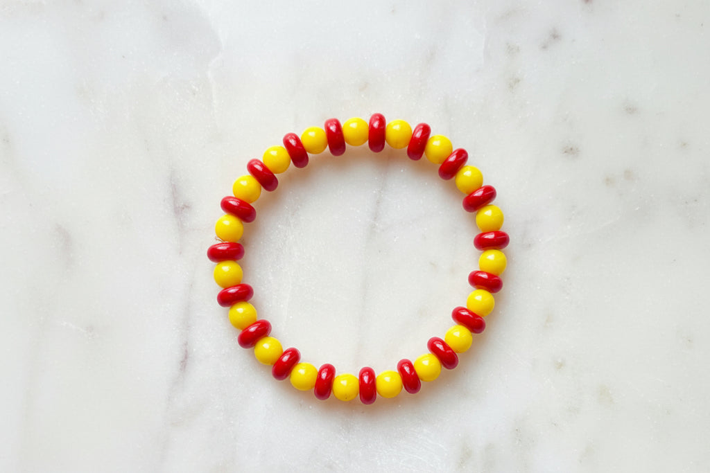 KC Football | Flat Red Small Yellow