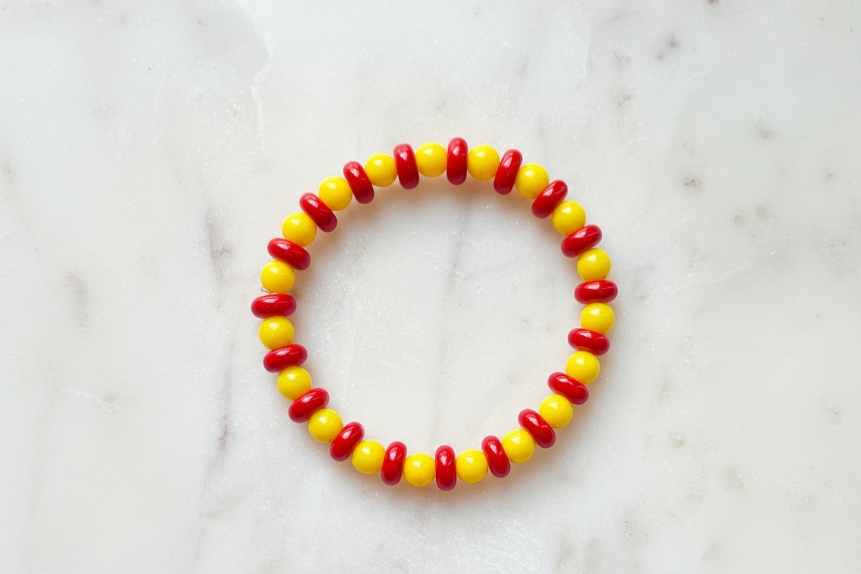 KC Football | Flat Red Small Yellow