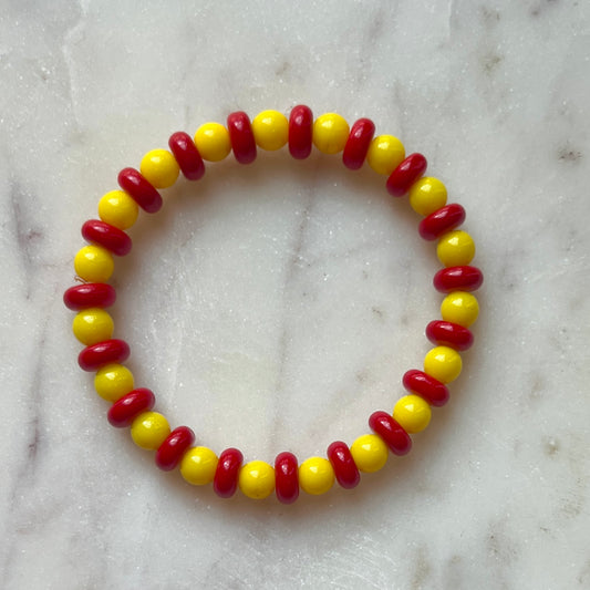 KC Football | Flat Red Small Yellow