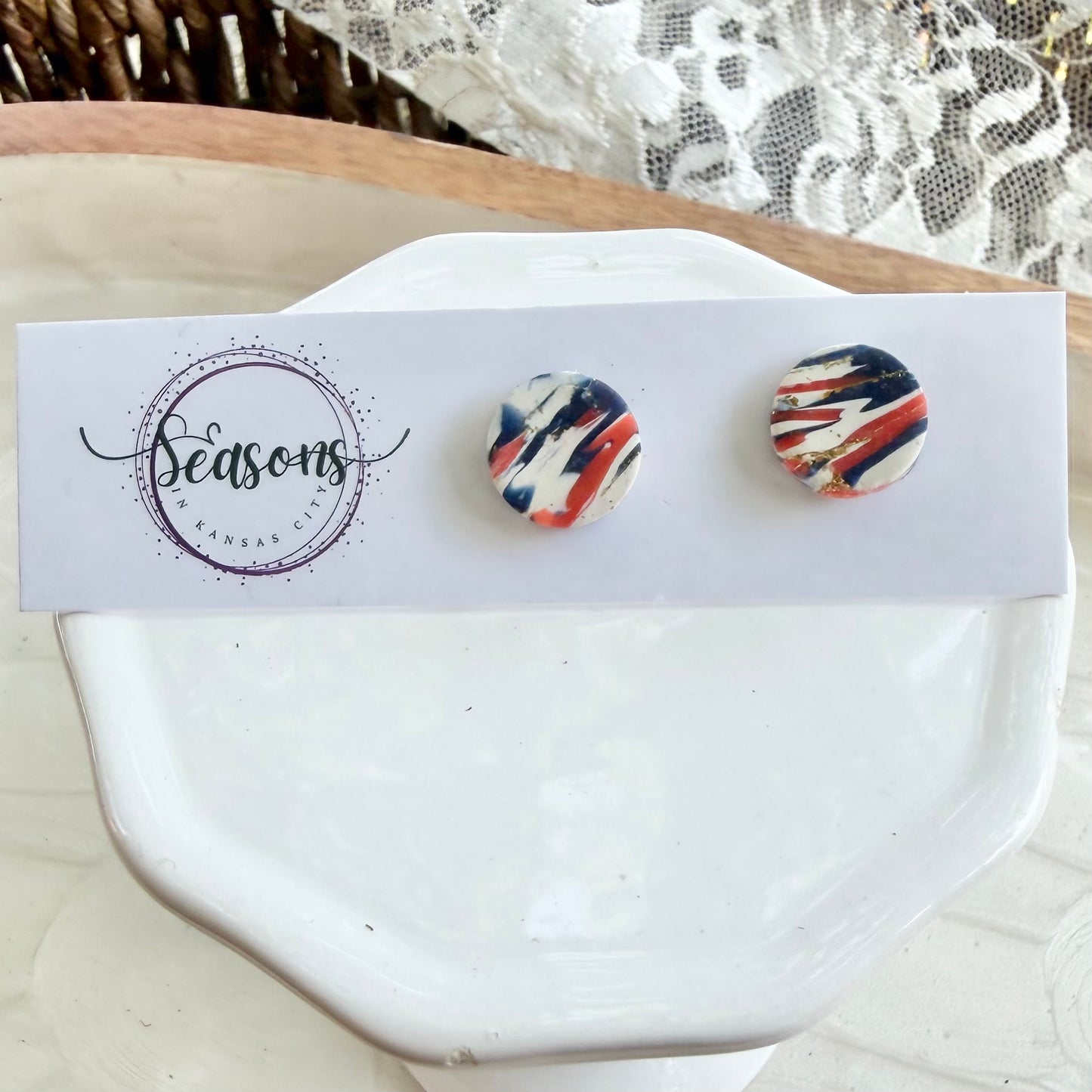 Betty II | Swirled Studs | Spring