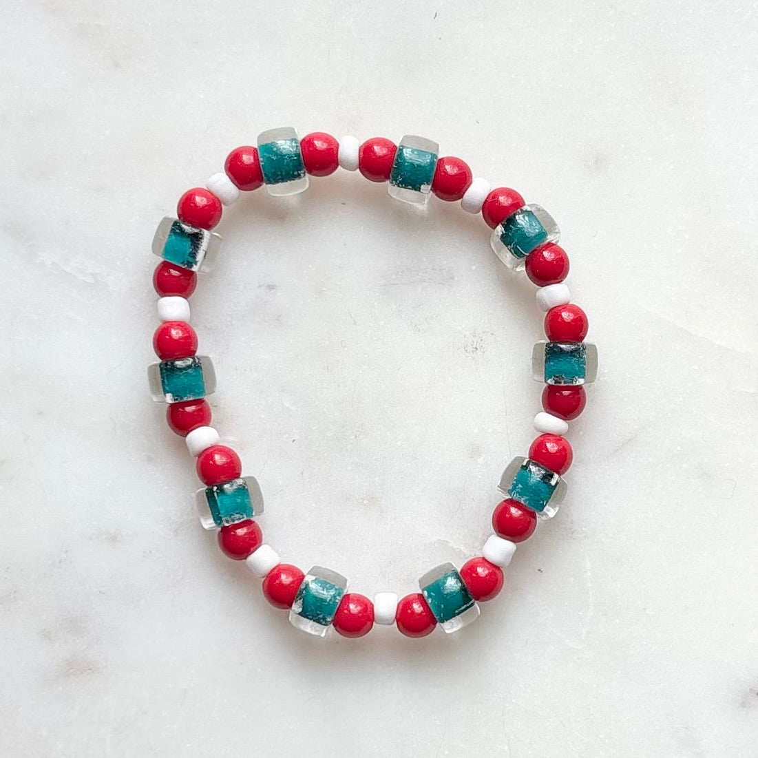 Wren | Sea Green, Cherry, and White | Summer