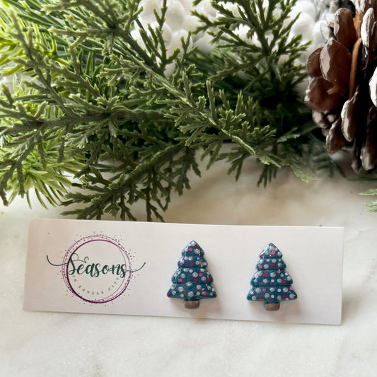 Large Christmas Tree Studs | Summer