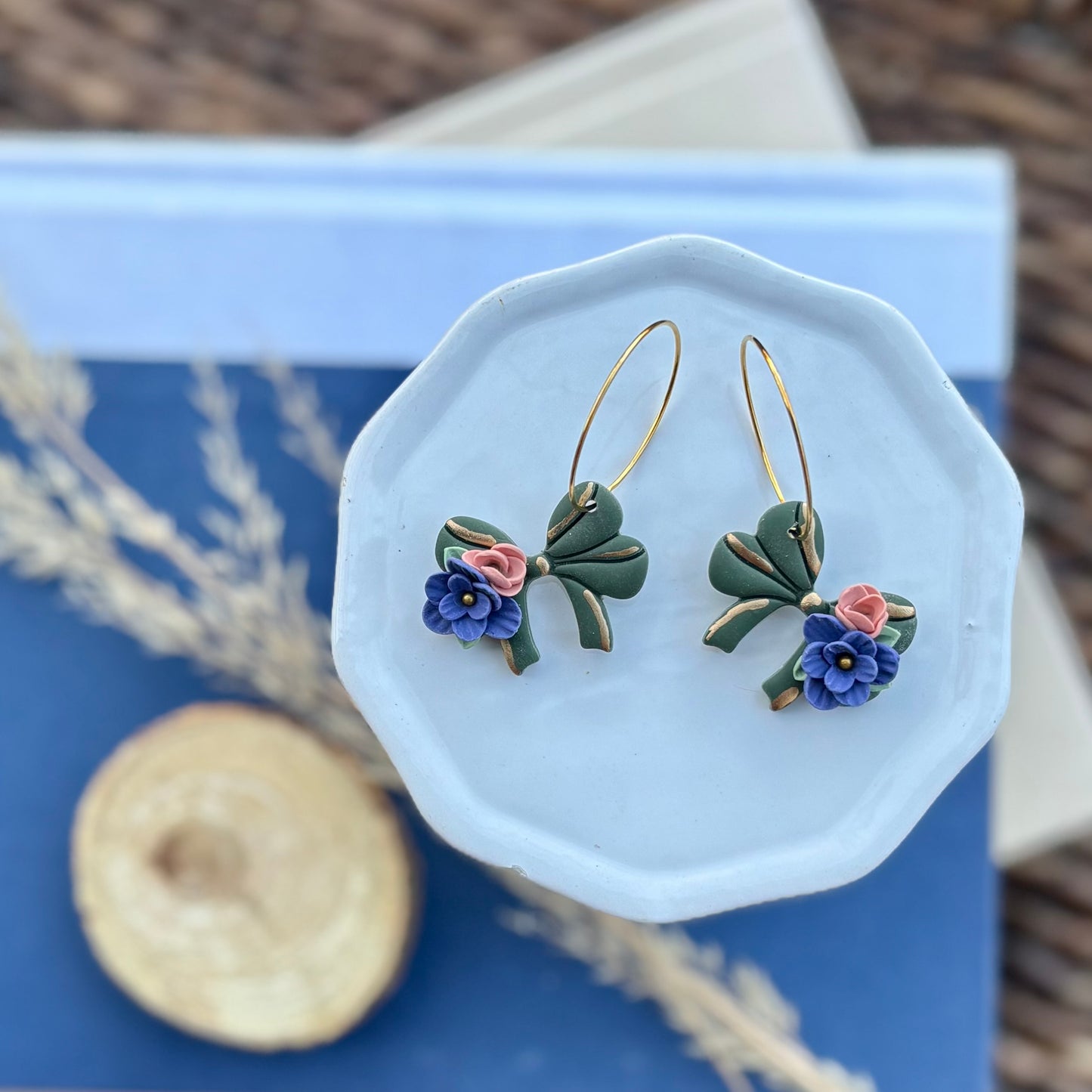 Lyla | Bow Hoops | Autumn