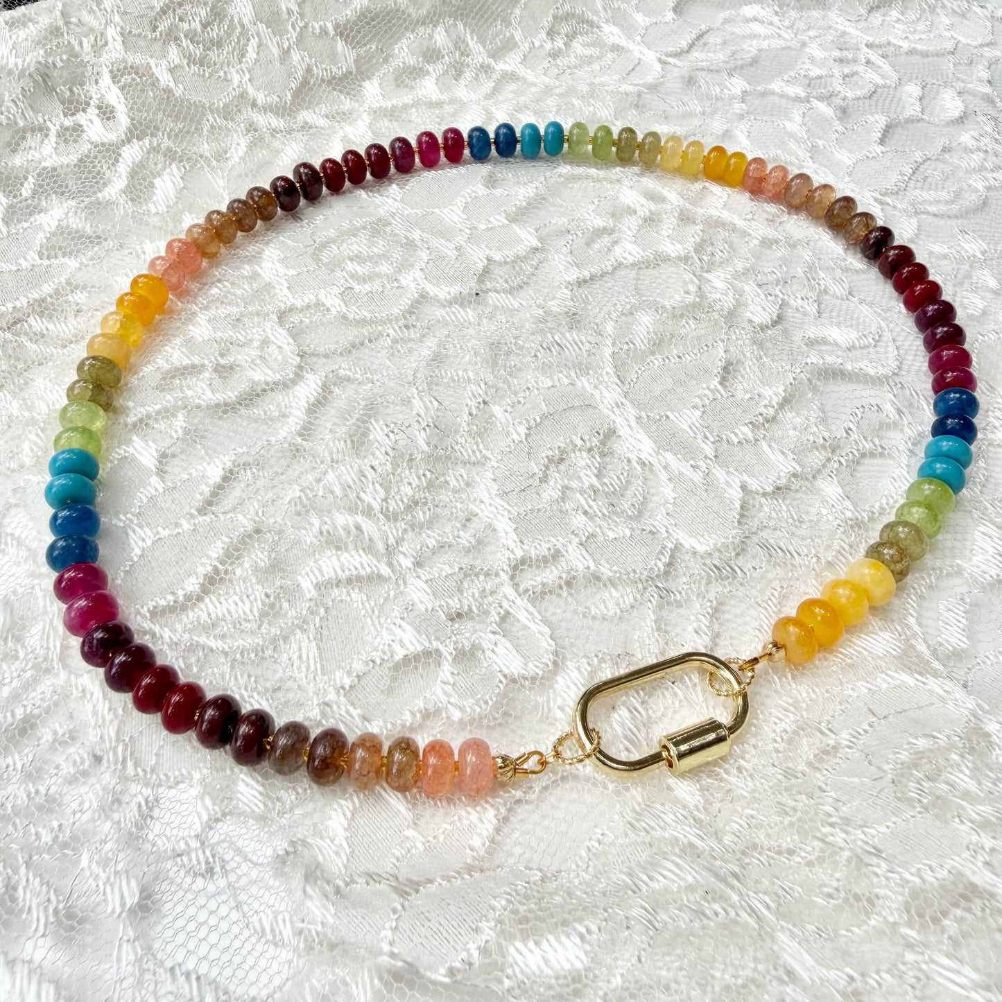 Ava | Rainbow with Gold Spacer | True Autumn