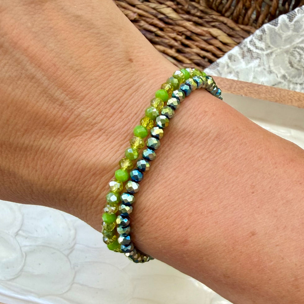 Malia | Grass Green and Lime Green Bracelet | Autumn