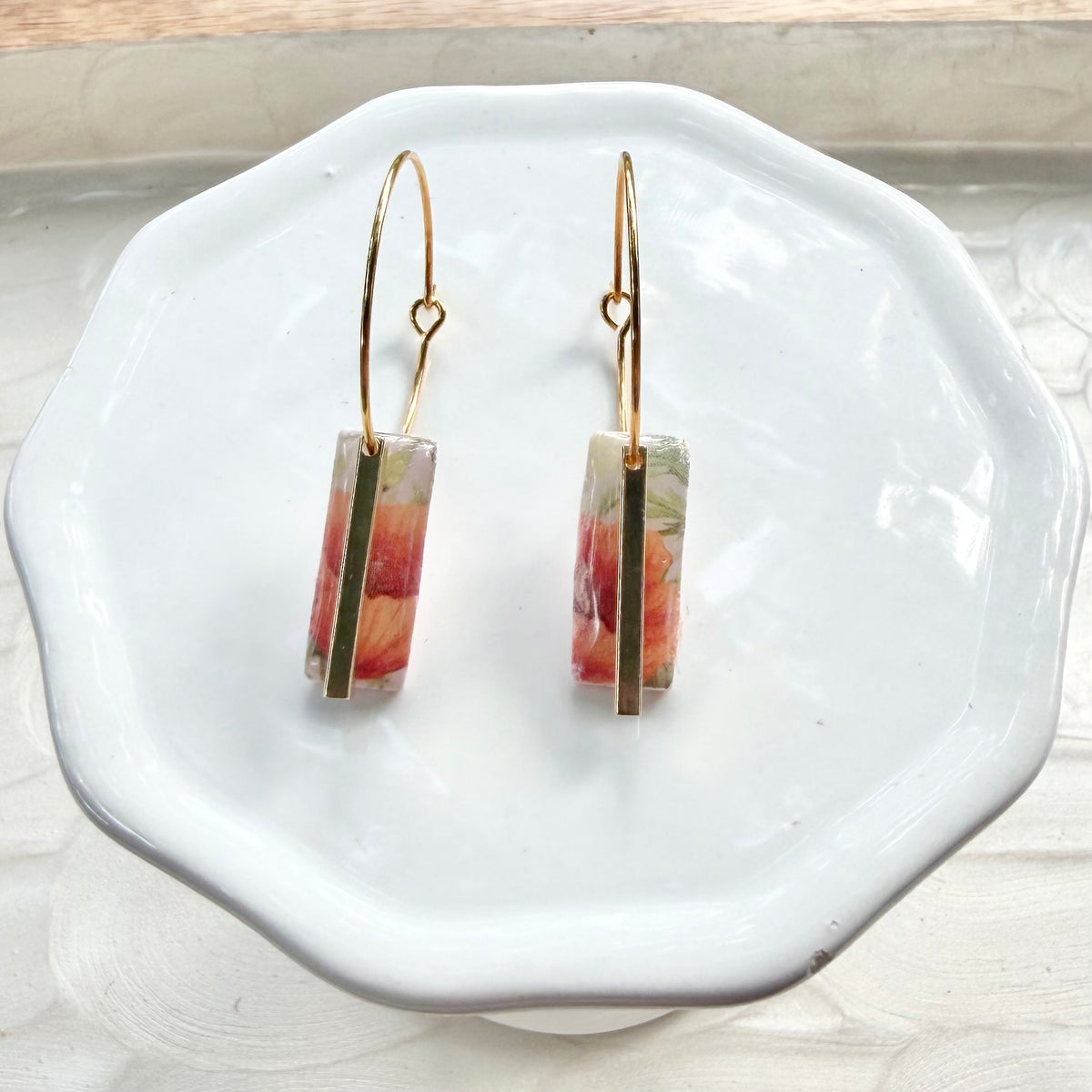 Gwen | Rectangle Hoops | Autumn