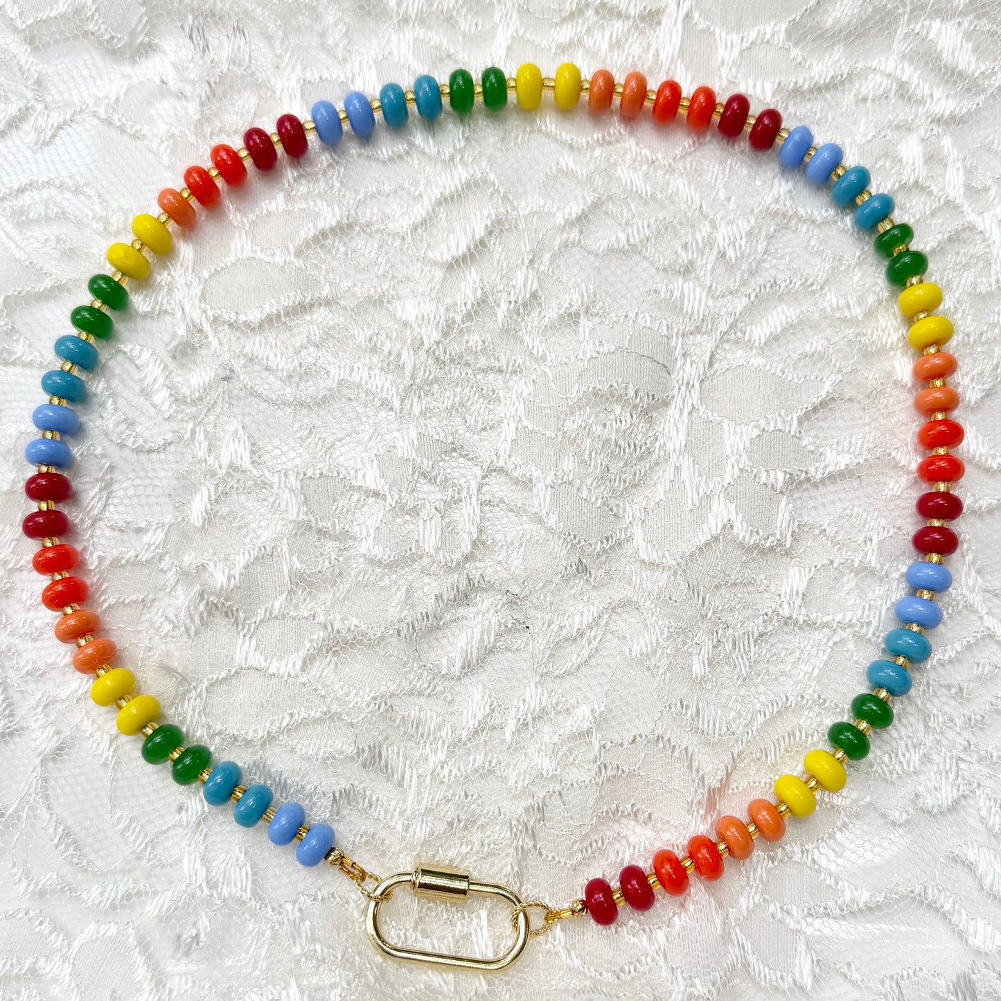 Ava | Rainbow with Gold Spacers | Bright Spring