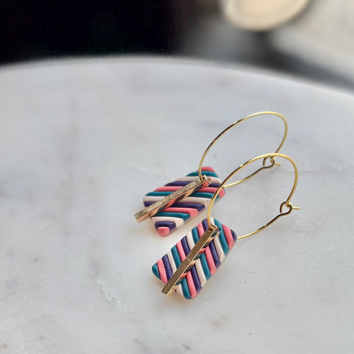 Kya | Rectangular Hoops | Autumn