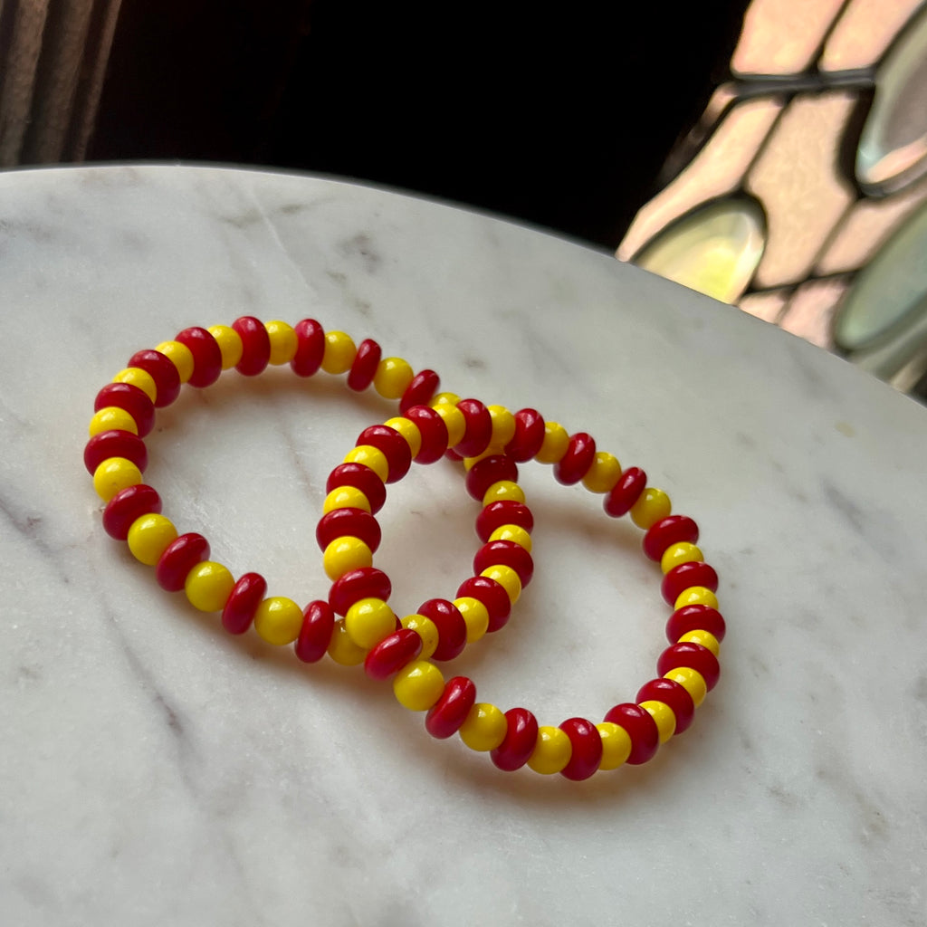 KC Football | Flat Red Small Yellow