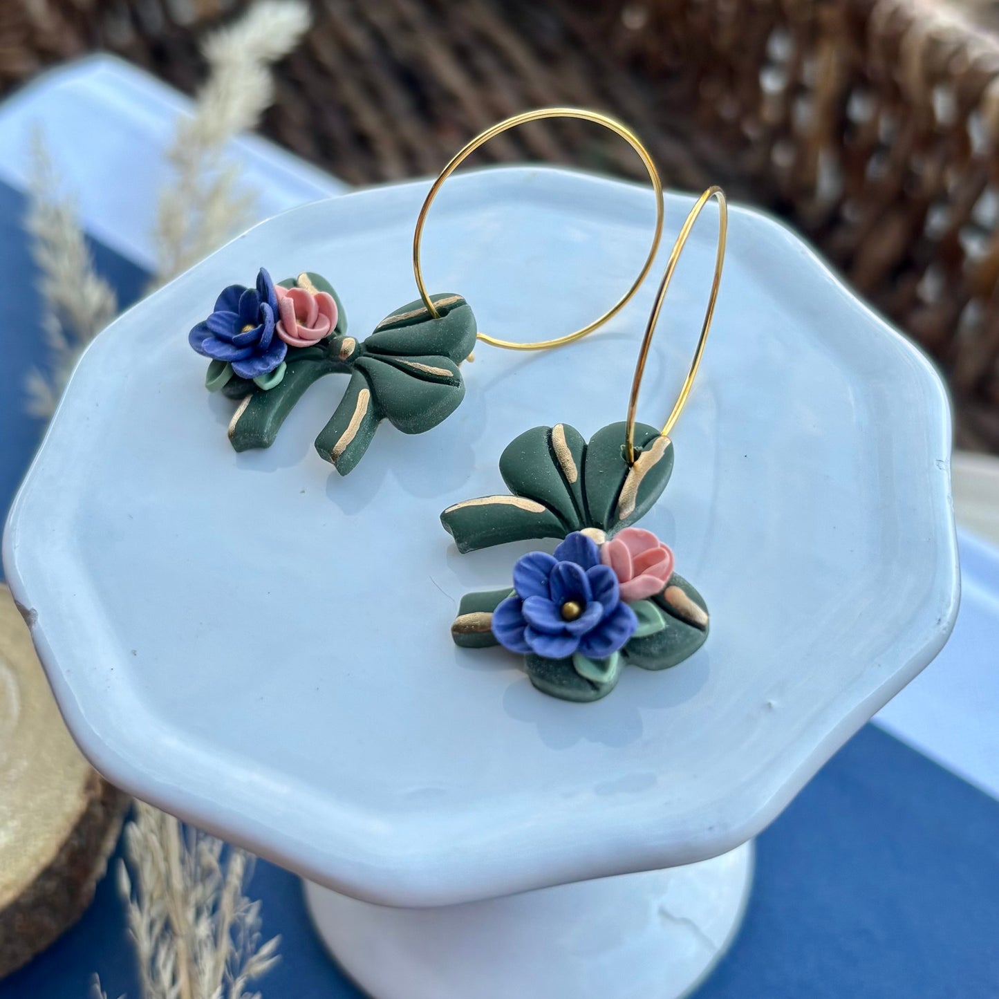 Lyla | Bow Hoops | Autumn