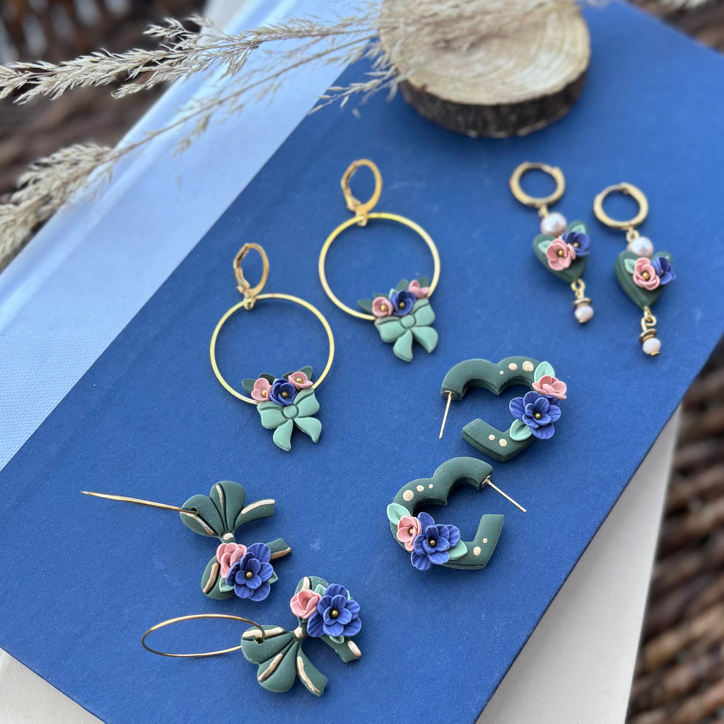 Lyla | Bow Hoops | Autumn
