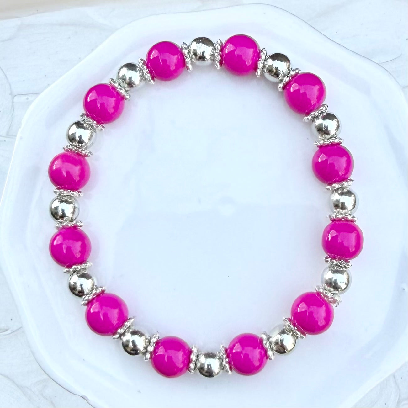 Mabel |  Fuchsia and Silver | Winter