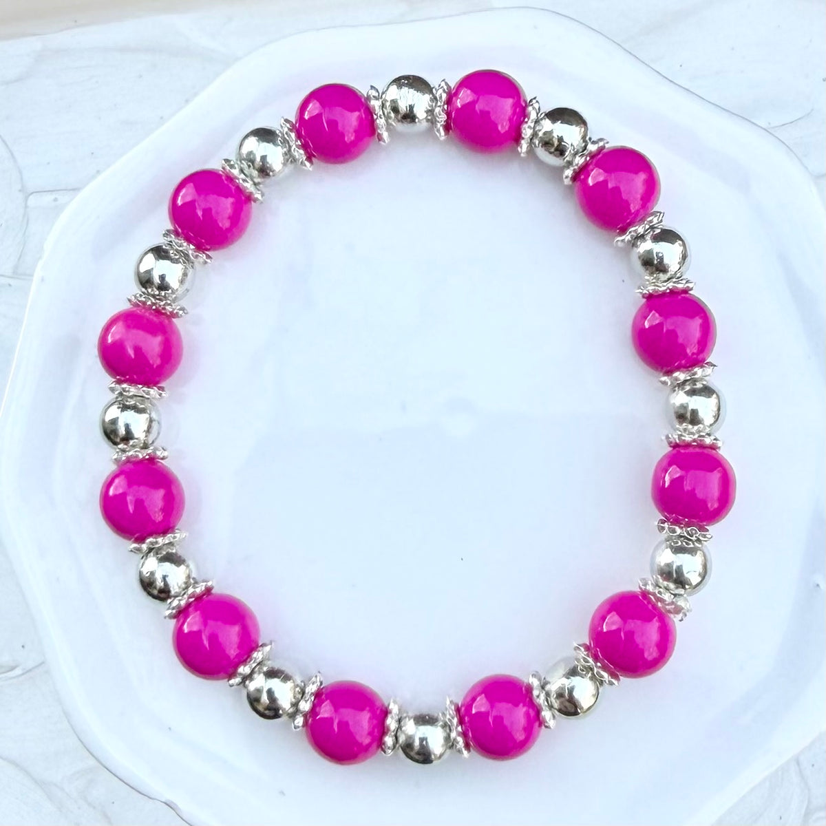 Mabel |  Fuchsia and Silver | Winter