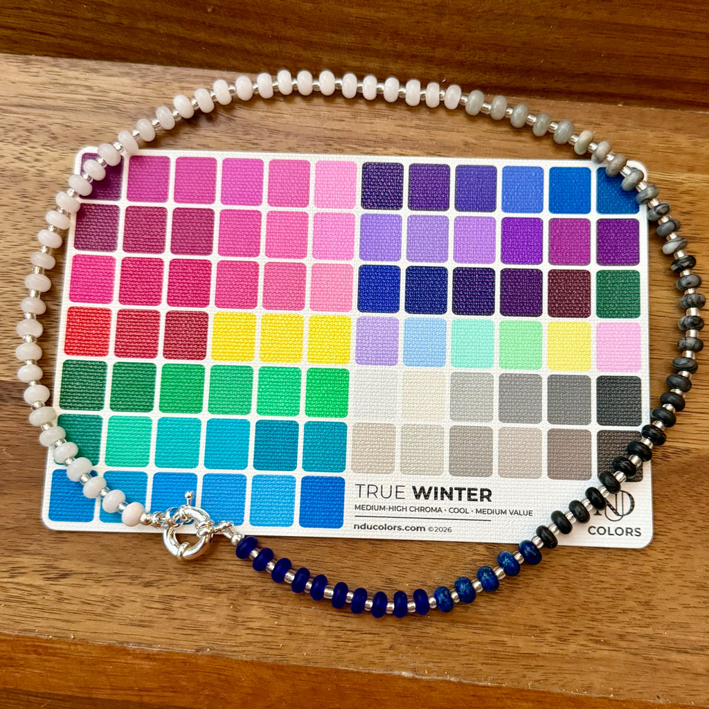 Ava | White to Black to Lobelia Gradient | Winter