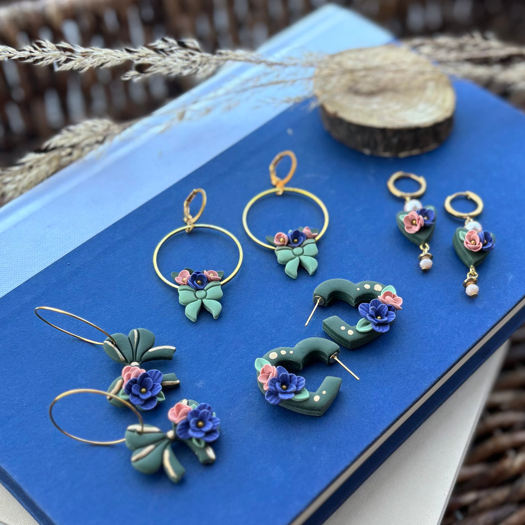 Lyla | Bow Hoops | Autumn