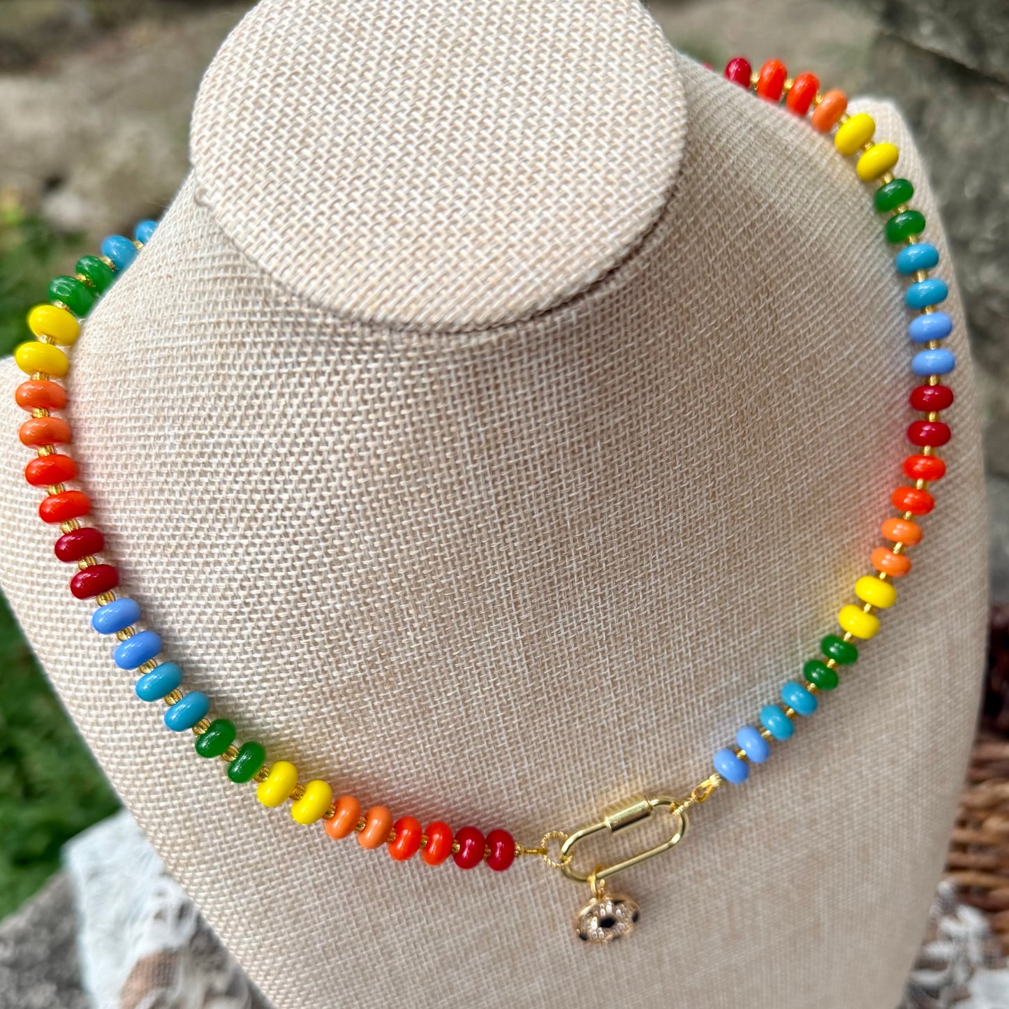 Ava | Rainbow with Gold Spacers | Bright Spring